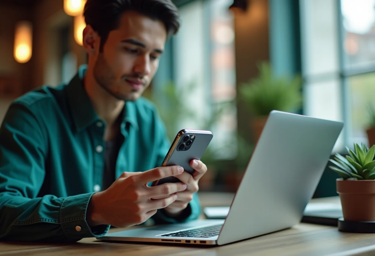 Freelancer menggunakan aplikasi produktiviti