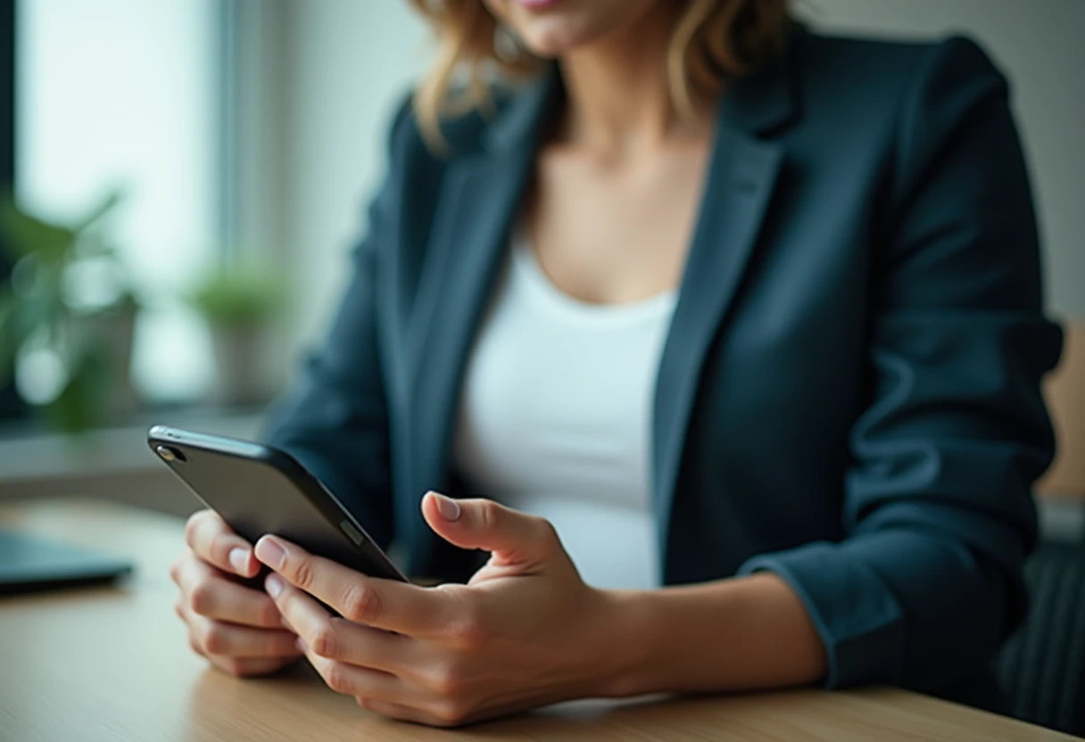 A person analyzing productivity app data