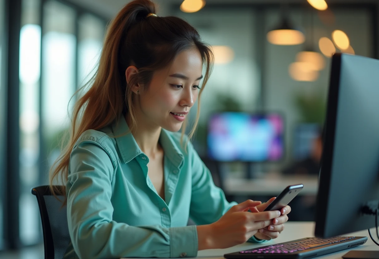 Freelancer using productivity apps