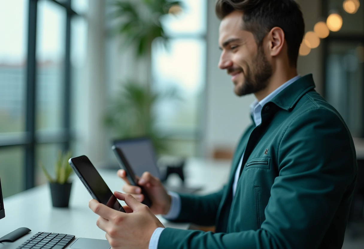 Freelancer kontrolujúci aplikácie na produktivitu