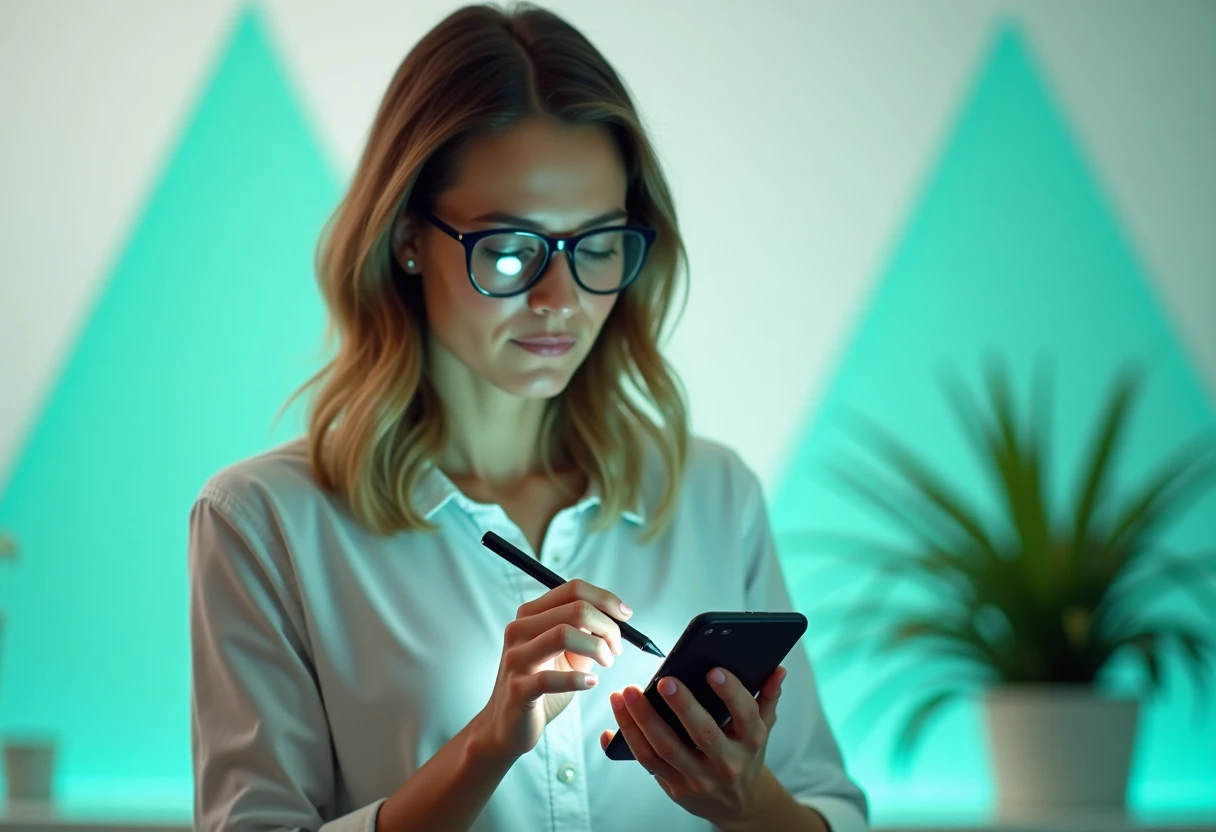 Creative professional using productivity apps