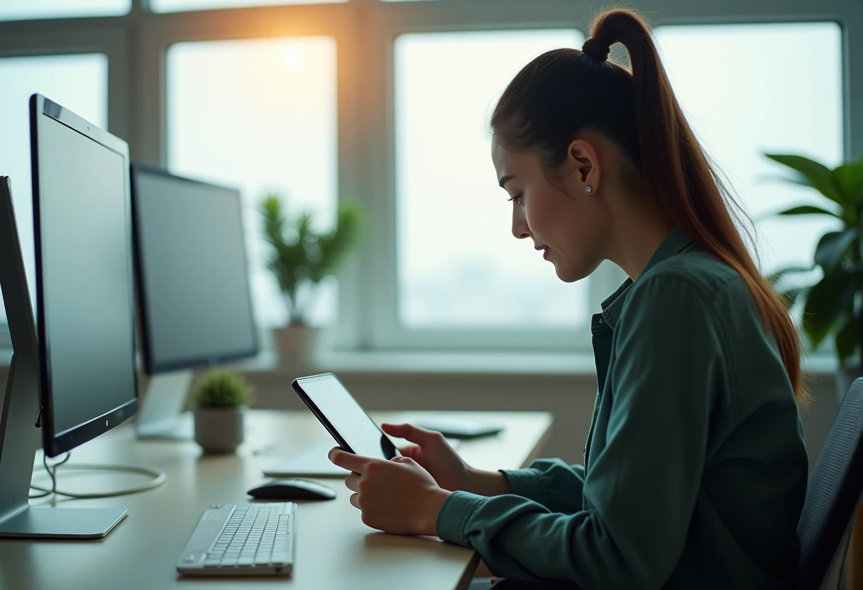 Freelancer using productivity apps